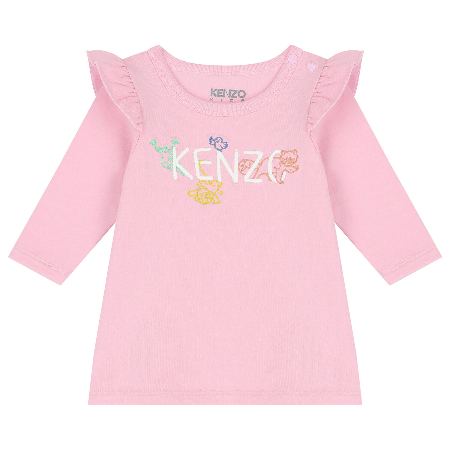 Baby Girls Pink Logo & Animals Leggings Set, 1, hi-res